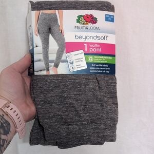 Fruit of the Loom Gray Waffle Knit Pant Size XXX-Large